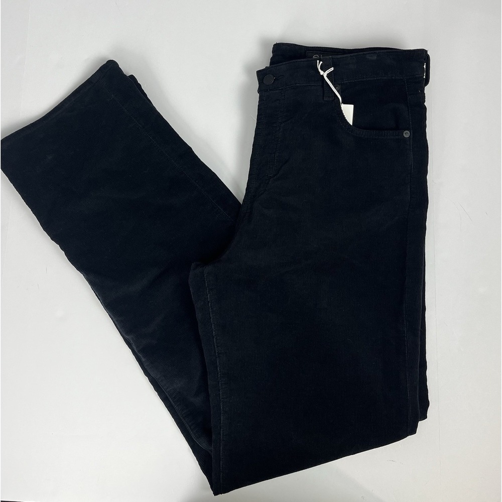 AG Alexxis Extended High-rise Vintage Fit Black Corduroy Pants Sz 33x36‎